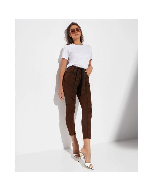 retroféte Brown Cropped Jeans