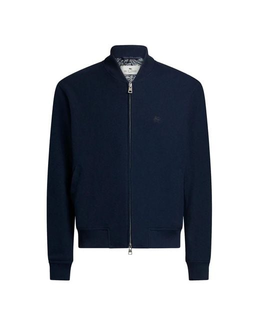 Etro Blue Bomber Jackets for men