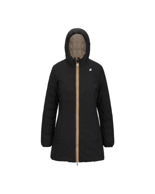 K-Way Jassen ,Zwart ,Polyester Polyester Lichtgewicht Jas in het Black