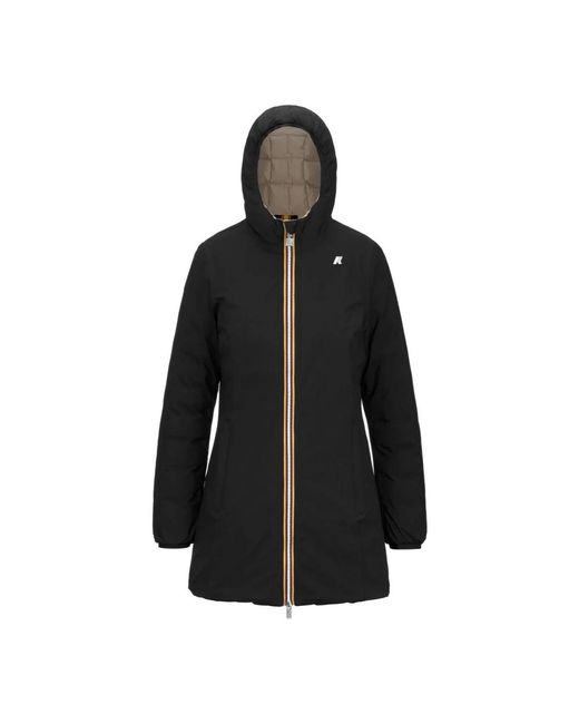 K-Way Jassen ,Zwart ,Polyester Polyester Lichtgewicht Jas in het Black