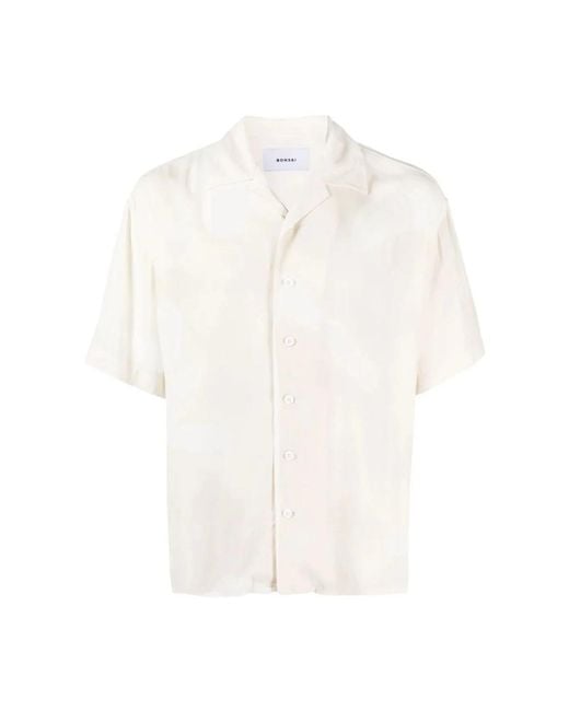 Bonsai White Short Sleeve Shirts for men