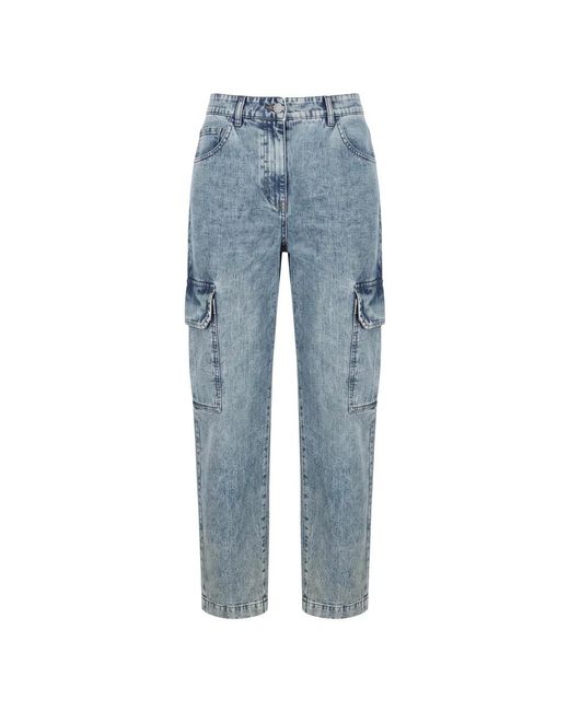 Moorer Blue Straight Fit Jeans