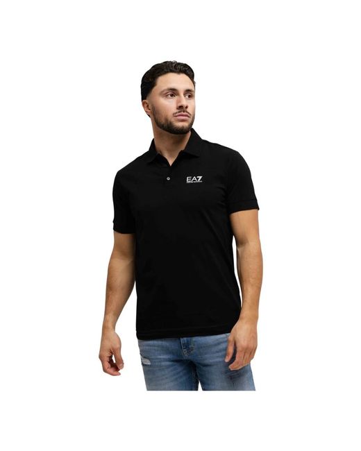 Emporio Armani Black Polo Shirts for men