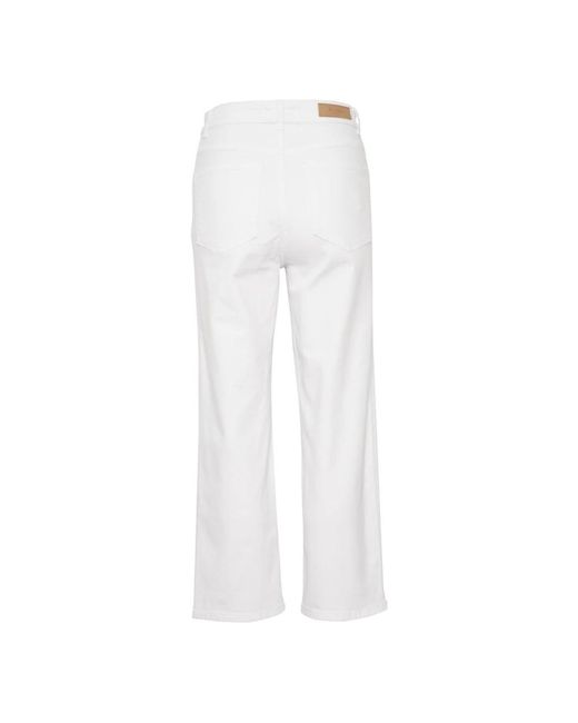 Part Two White Straight Fit Jeans