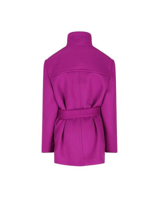 Saint Laurent Purple Belted Coats