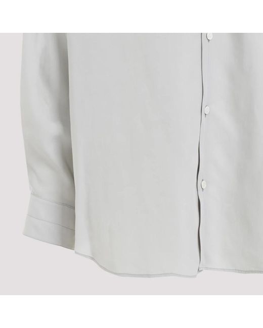 Lemaire Wolken grau doppeltasche hemd in White für Herren