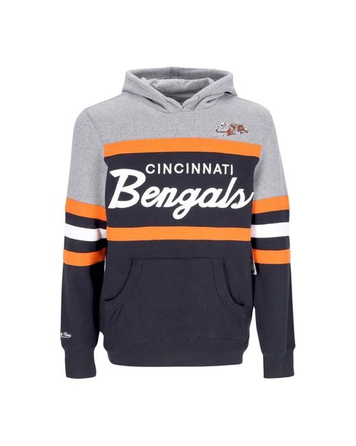 Mitchell & Ness Hoodies & Sweatvesten ,Veelkleurig ,Katoen Cinben Zwart Nfl Headcoach Hoodie in het Blue voor heren