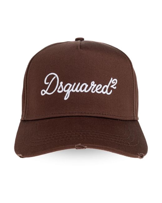 DSquared² Accessoires ,Bruin ,Katoen Pet Met Klep in het Brown voor heren
