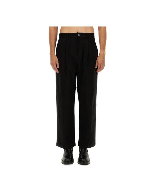 Moschino Black Straight Trousers for men