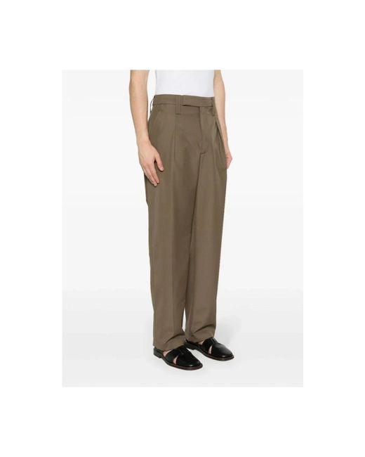 Trousers > straight trousers Lemaire pour homme en coloris Brown