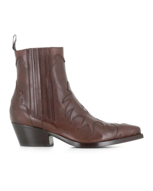 Sartore Brown Cowboy & Biker Boots