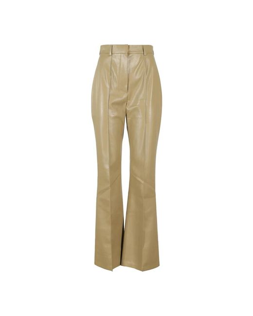 Wide Trousers Nanushka de color Natural