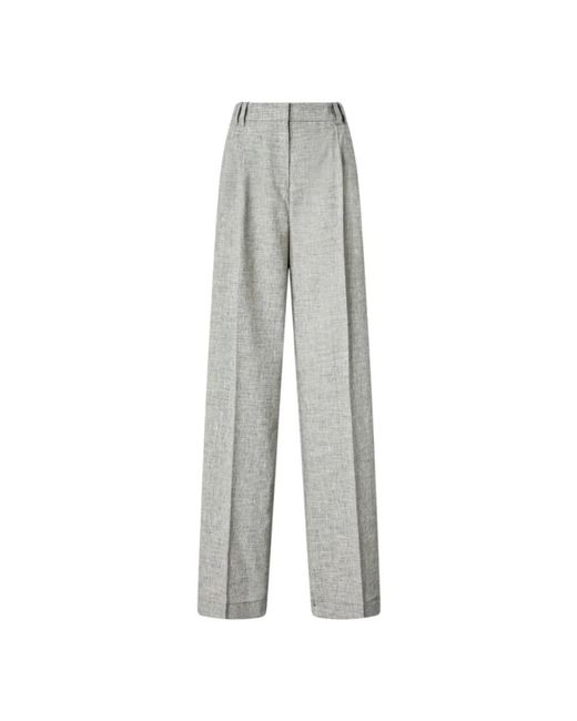 Pinko Gray Wide Trousers