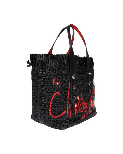 Christian Louboutin Black Stilvolle lederhandtasche für frauen