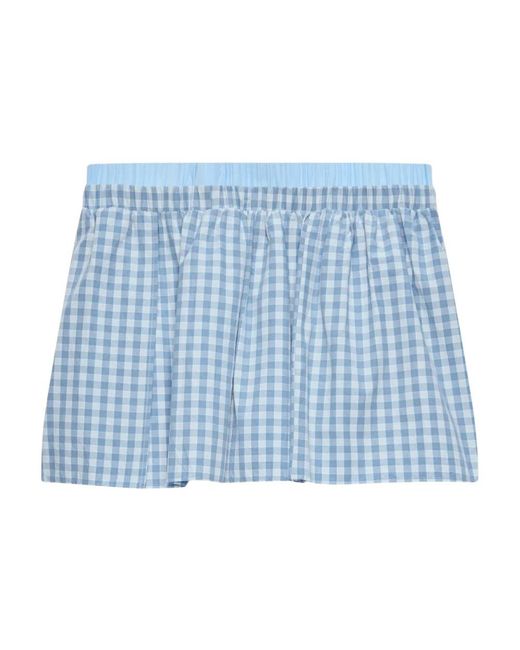 MSGM Blue Short Shorts