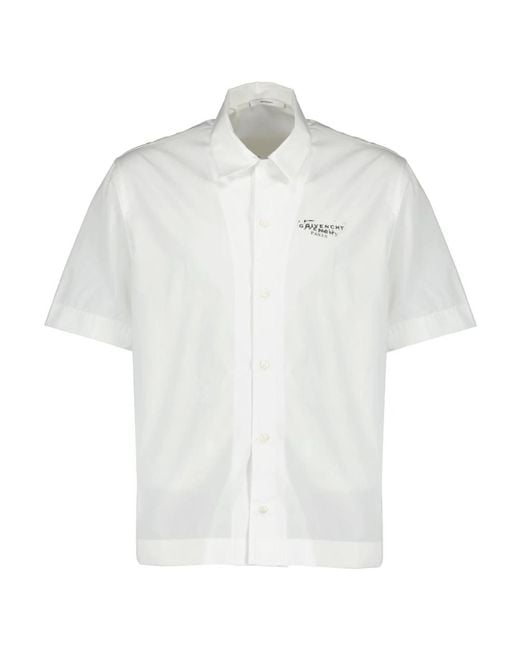 Givenchy White Short Sleeve Shirts for men