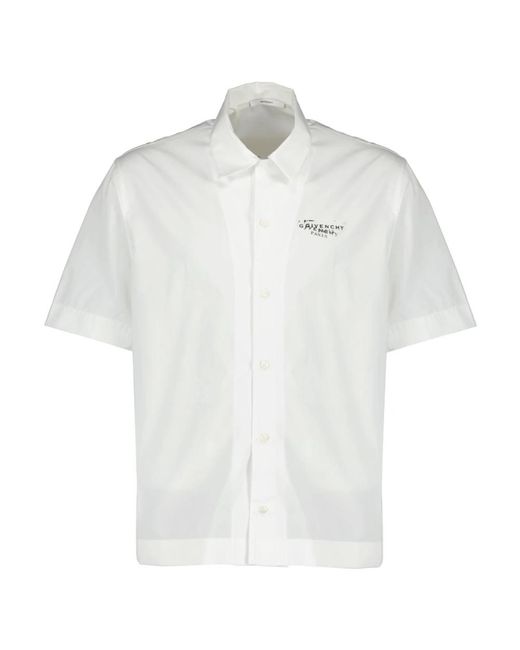 Givenchy Stamp Short Sleeve Shirt in het White voor heren