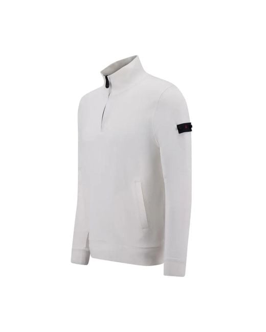 Peuterey Weißer Half Zip Sweater in White für Herren