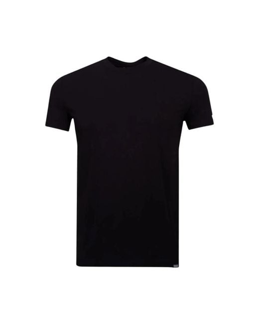 DSquared² Tops ,Zwart ,Katoen Zwarte T-Shirt Met Korte Mouwen Urban Stijl in het Black voor heren