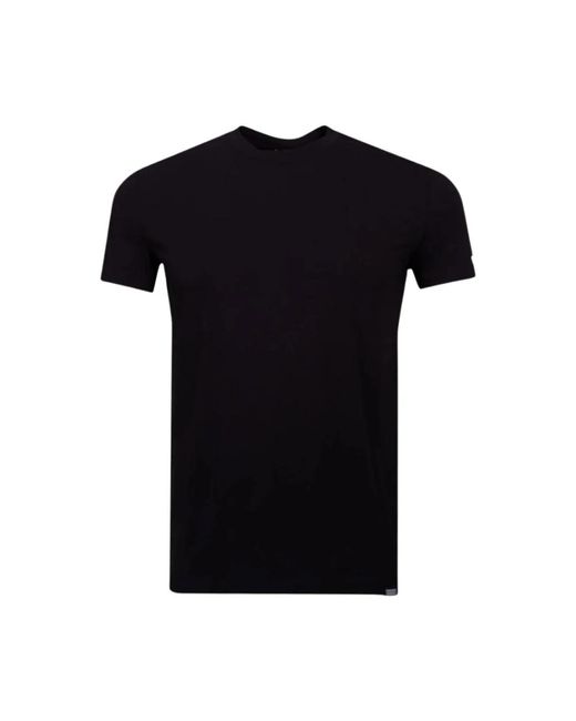DSquared² Tops ,Zwart ,Katoen Zwarte T-Shirt Met Korte Mouwen Urban Stijl in het Black voor heren