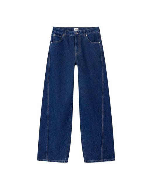 Mads Nørgaard Jeans ,Blauw ,Mid Stijlvolle Shirt in het Blue