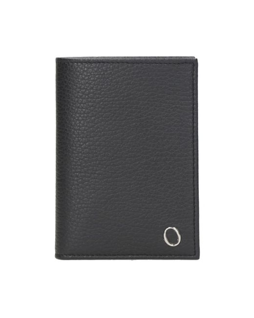 Orciani Accessoires ,Zwart ,Leer Zwarte Leren Portemonnee Met Anti-Kloon Bescherming in het Black voor heren