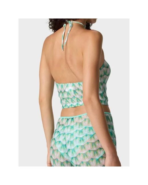 Missoni Green Sleeveless Tops