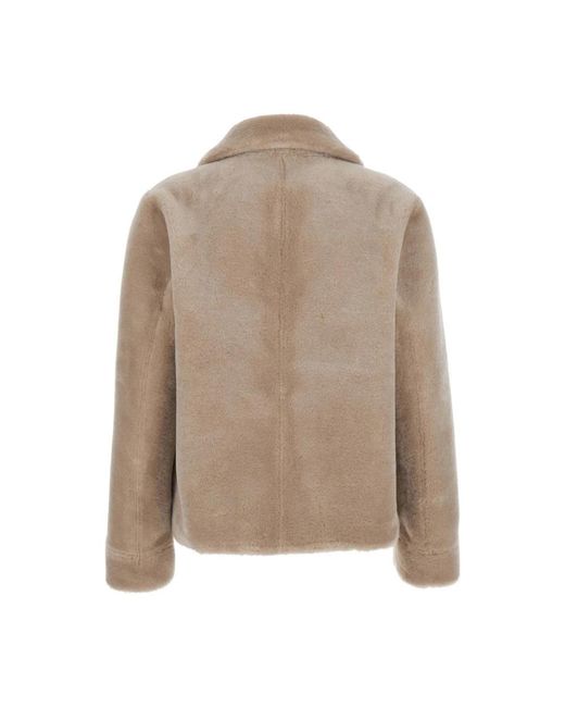 Urbancode Jassen ,Polyester Boxy Blazer in het Natural