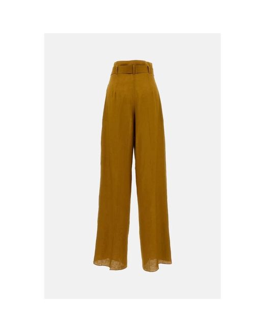 Max Mara Yellow Wide Trousers