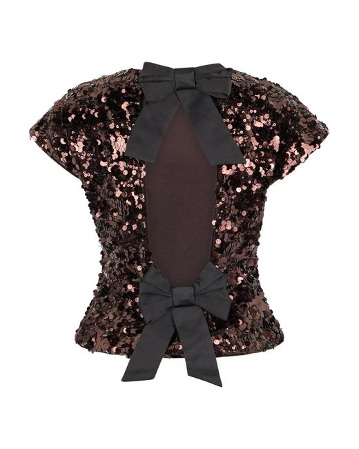 Blouses Ganni de color Brown