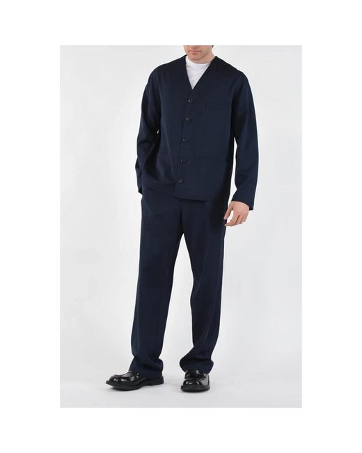 Mauro Grifoni Blue Straight Trousers for men