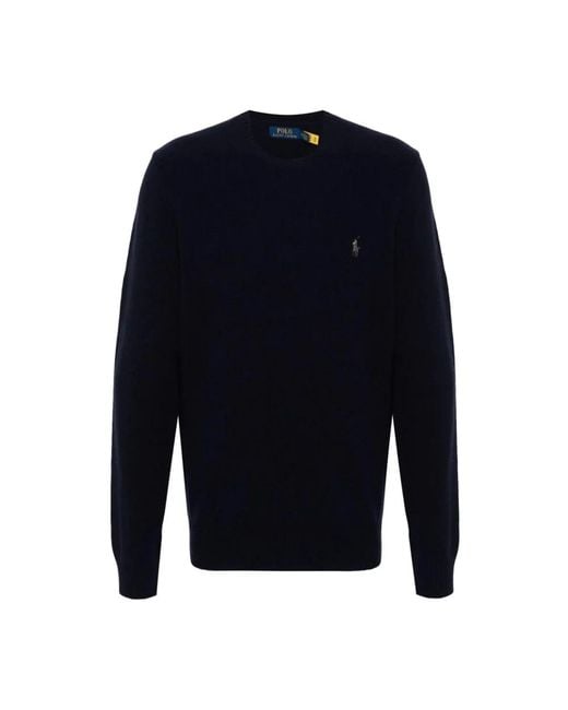 Round-Neck Knitwear di Polo Ralph Lauren in Blue da Uomo