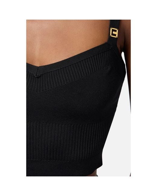 Elisabetta Franchi Black Sleeveless Tops