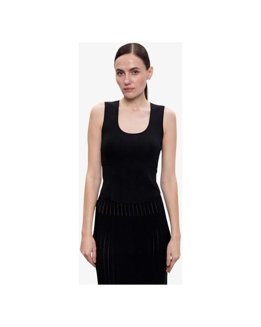 Twinset Black Sleeveless Tops