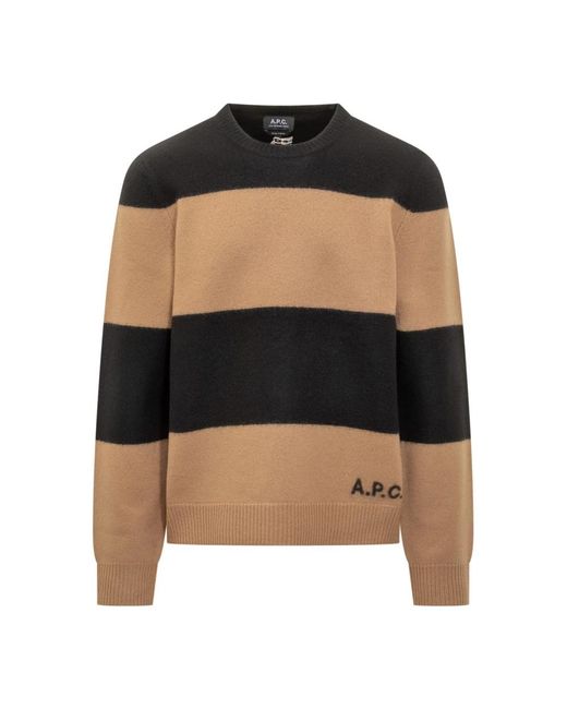 A.P.C. Black Round-Neck Knitwear for men