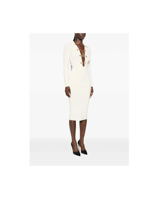 Elisabetta Franchi White Midi Dresses