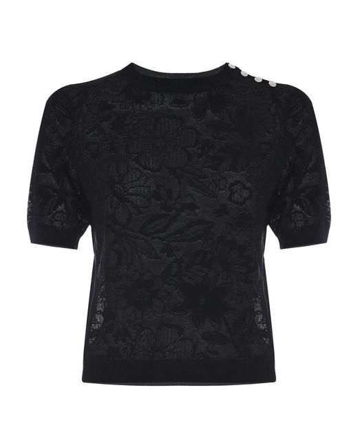 Kocca Round-Neck Knitwear in het Black