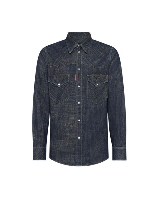 DSquared² Overhemden ,Blauw ,Denim Denim Overhemden Voor Mannen in het Blue voor heren