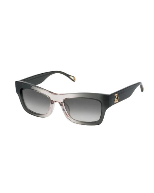 Occhiali da sole in acetato multicolore di Zadig & Voltaire in Gray