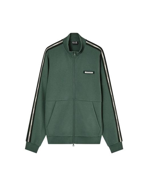 EA7 Green Zip-Throughs for men
