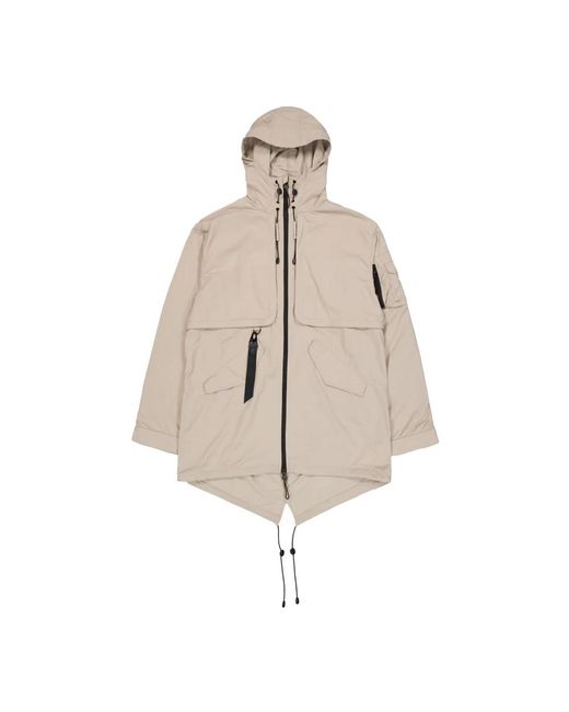 Alpha Industries Jassen ,Katoen Utility Uv Fishtail Jacket in het Natural voor heren