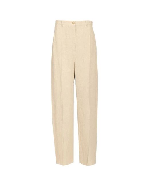 Emporio Armani Natural Straight Trousers