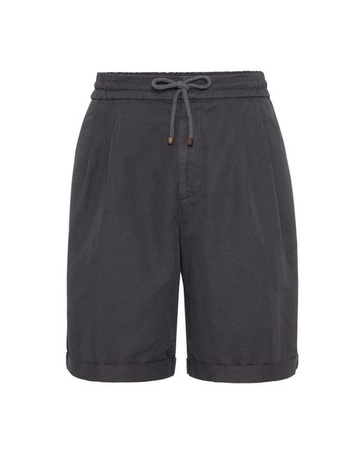Brunello Cucinelli Gray Casual Shorts for men