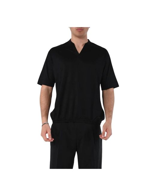 T-shirt in lyocell di Emporio Armani in Black da Uomo