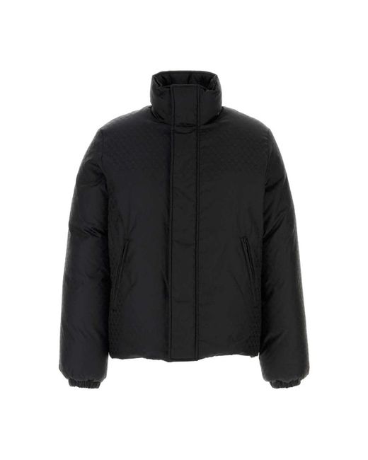 McQueen Skull Jacquard Puffer Jacket in Black für Herren