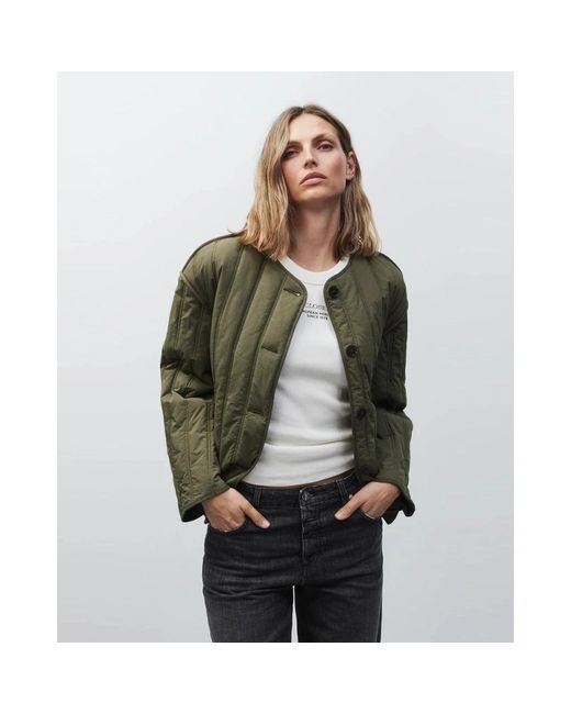 Closed Jassen ,Groen ,Quilted Jacket in het Green
