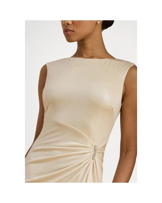 Ralph Lauren Natural Ilianne-Sleeveless-Gown-Metallic Jersey