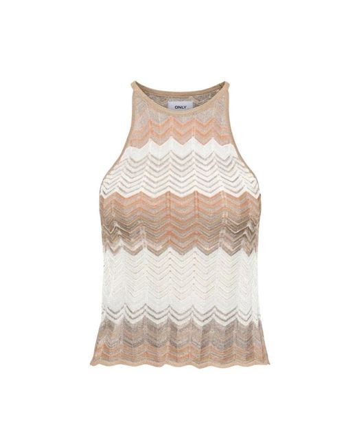ONLY Natural Sleeveless Tops