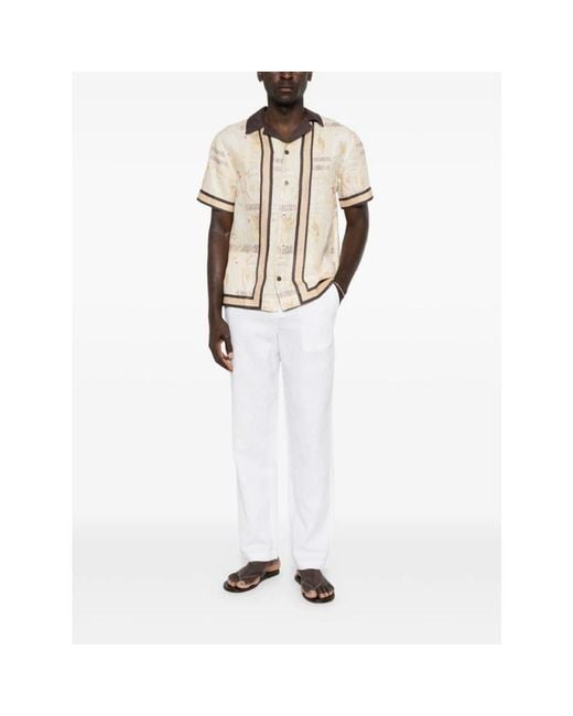 Les Deux White Straight Trousers for men