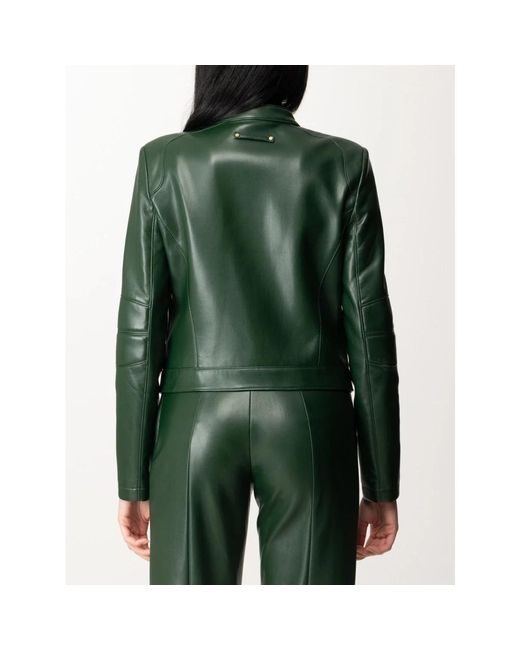 Patrizia Pepe Green Leather Jackets